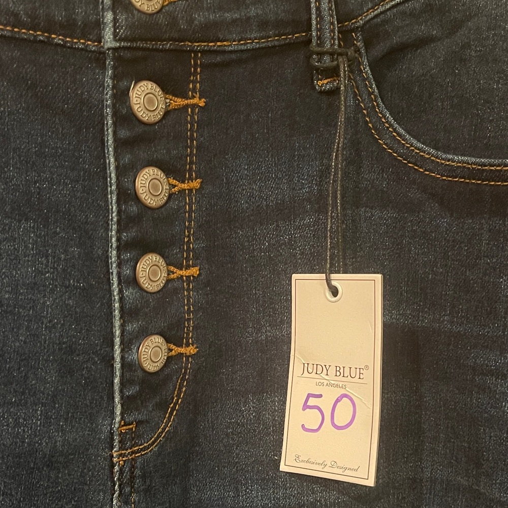 NWT Judy Blue Dark Wash High Waist Skinny Jeans - Picture 2 of 6